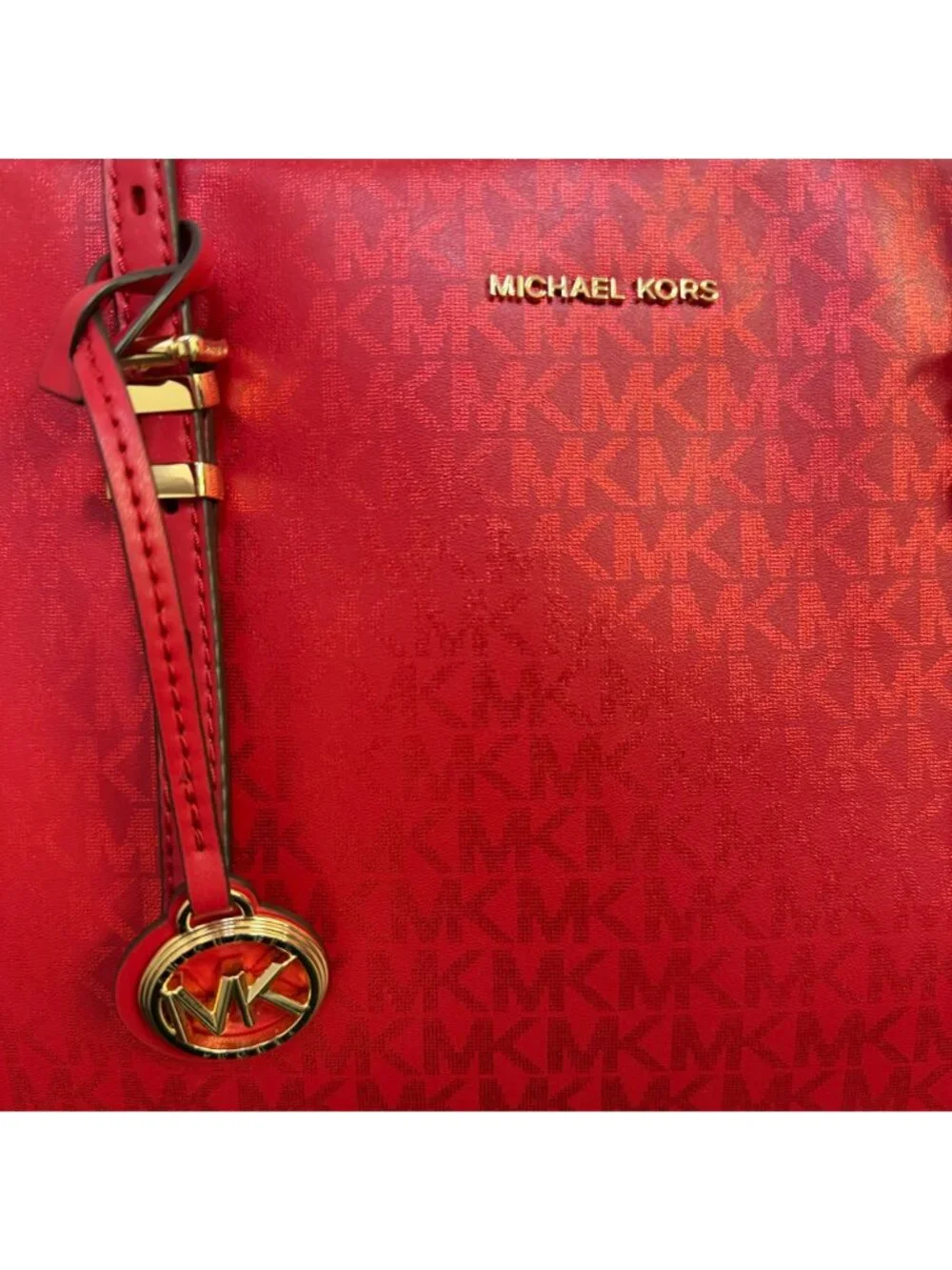 Michael Kors Large Tote Bag Red With Gold Hardware
